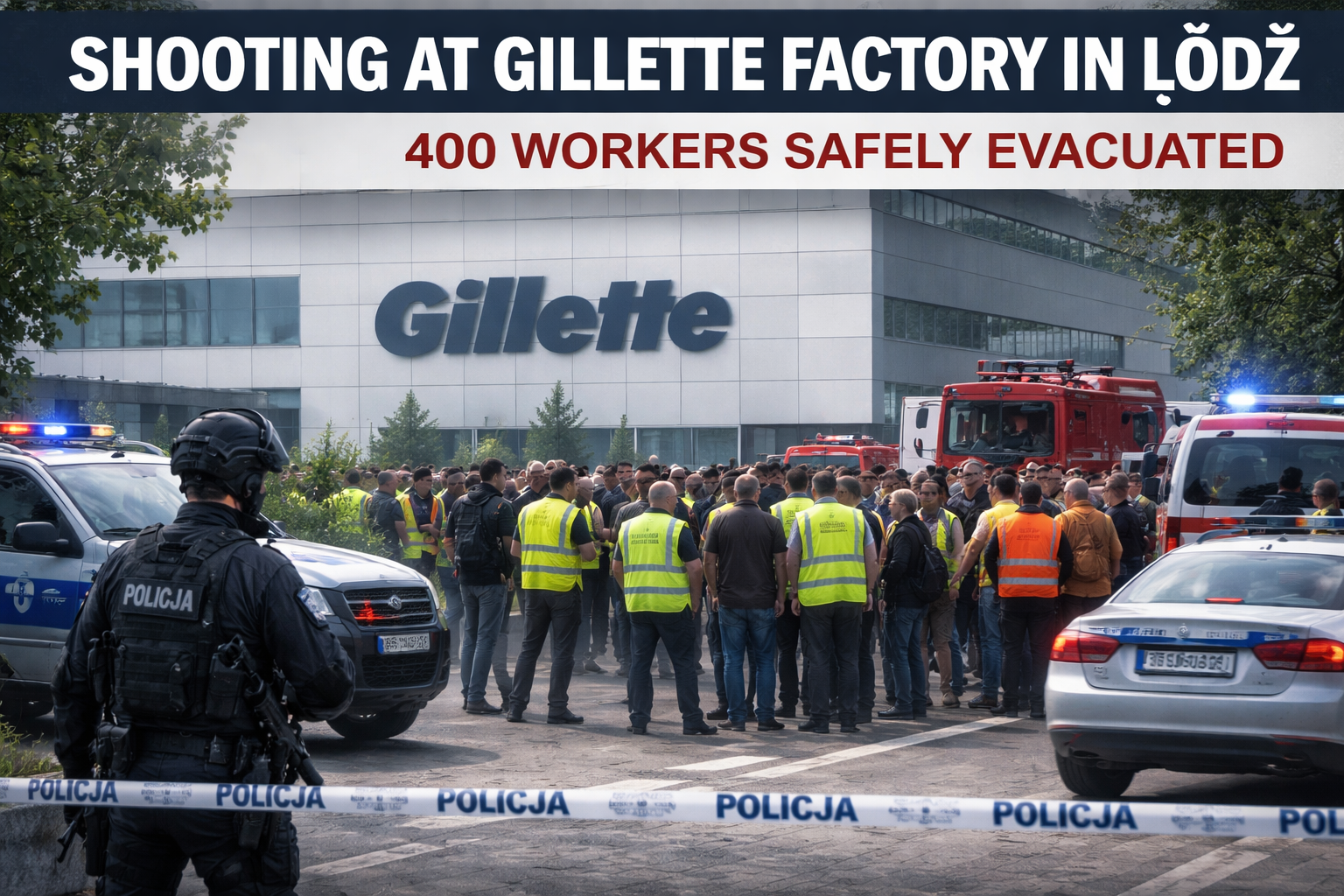 पोल्याण्डको जिलेट (Gillette) कारखानामा गोलीकाण्ड: ४०० कर्मचारीको उद्धार, आक्रमणकारी पक्राउ